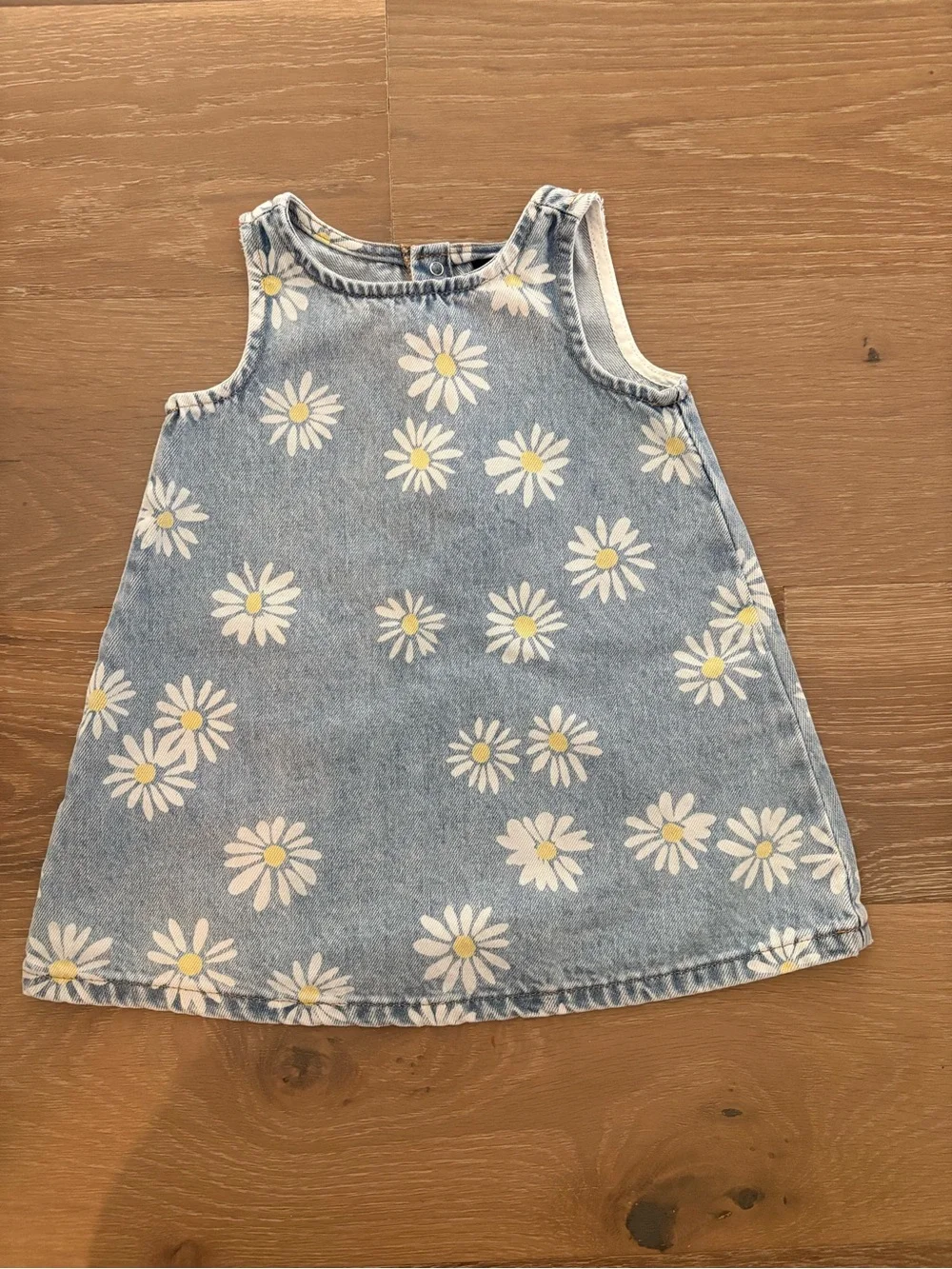 Baby Gap Girls' Blue Denim Daisy Print Dress